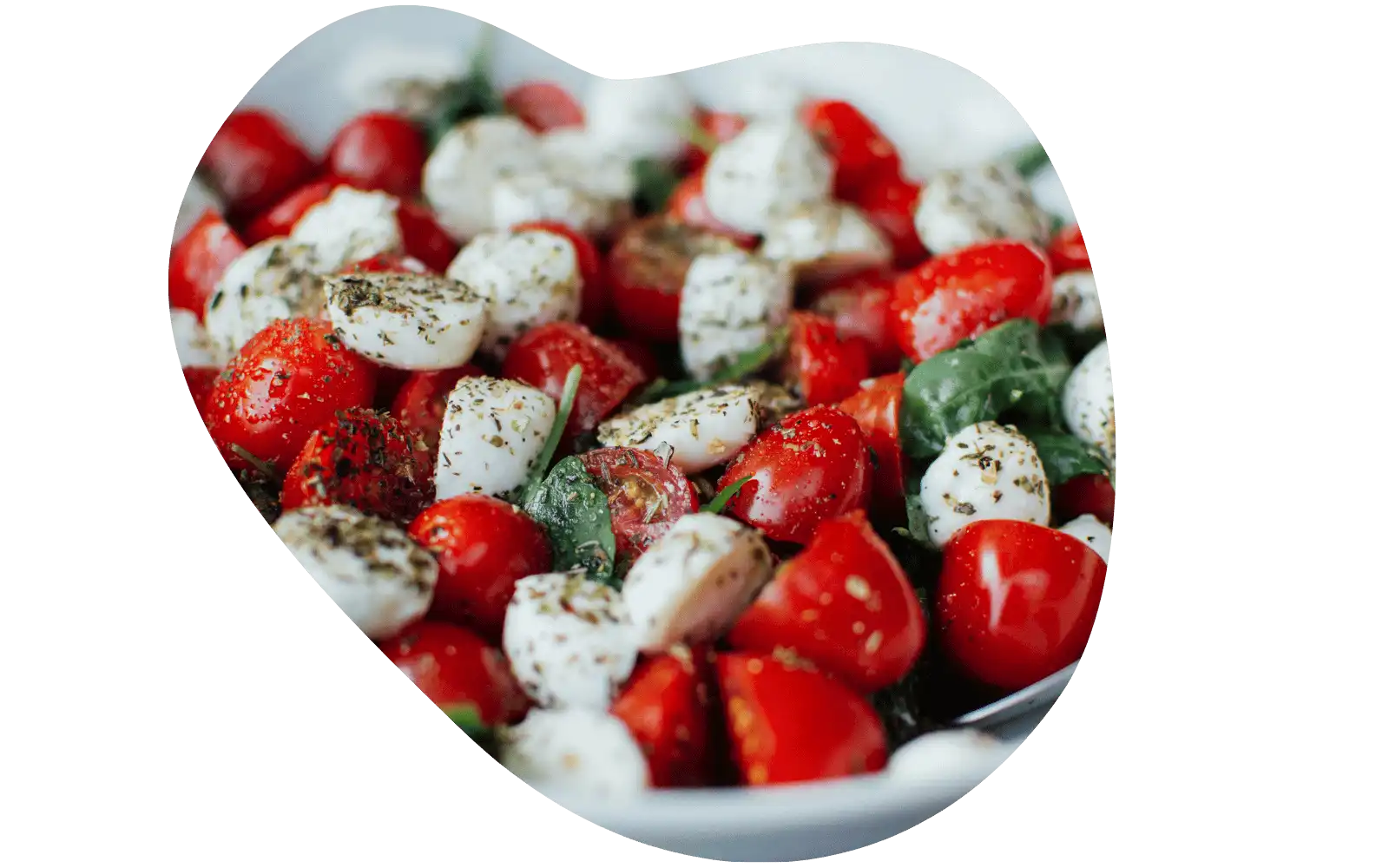 Tomat- og mozarella er en enkel og rask middelhavsdiett matrett